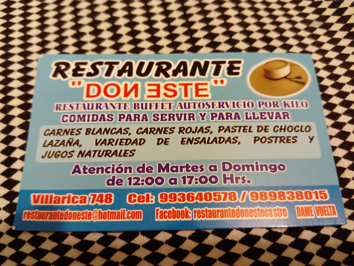 Menu Restaurante Don Este-1
